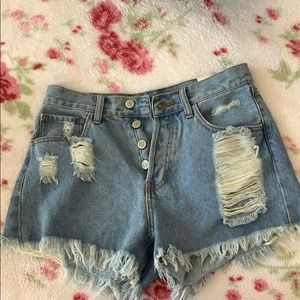 Pacsun high waisted denim shorts